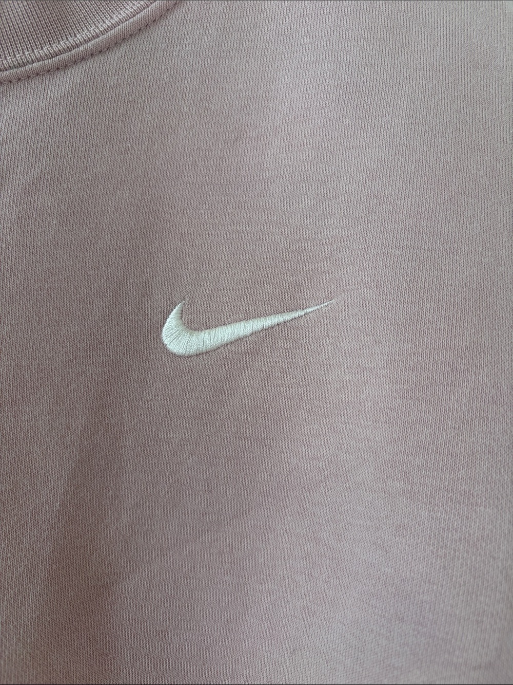 Nike Women's Mauve Crewneck Sweatshirt with White Swoosh - Picture 2 of 4